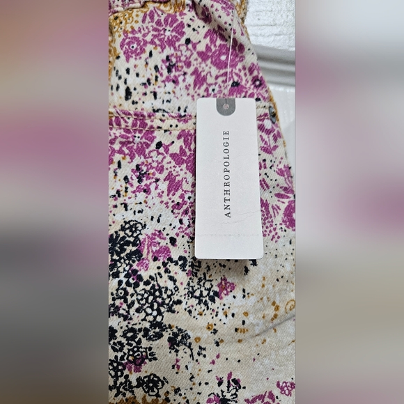 Anthropologie Pilcro Scrunchie Multicolor Floral Denim Shorts - Picture 3 of 5